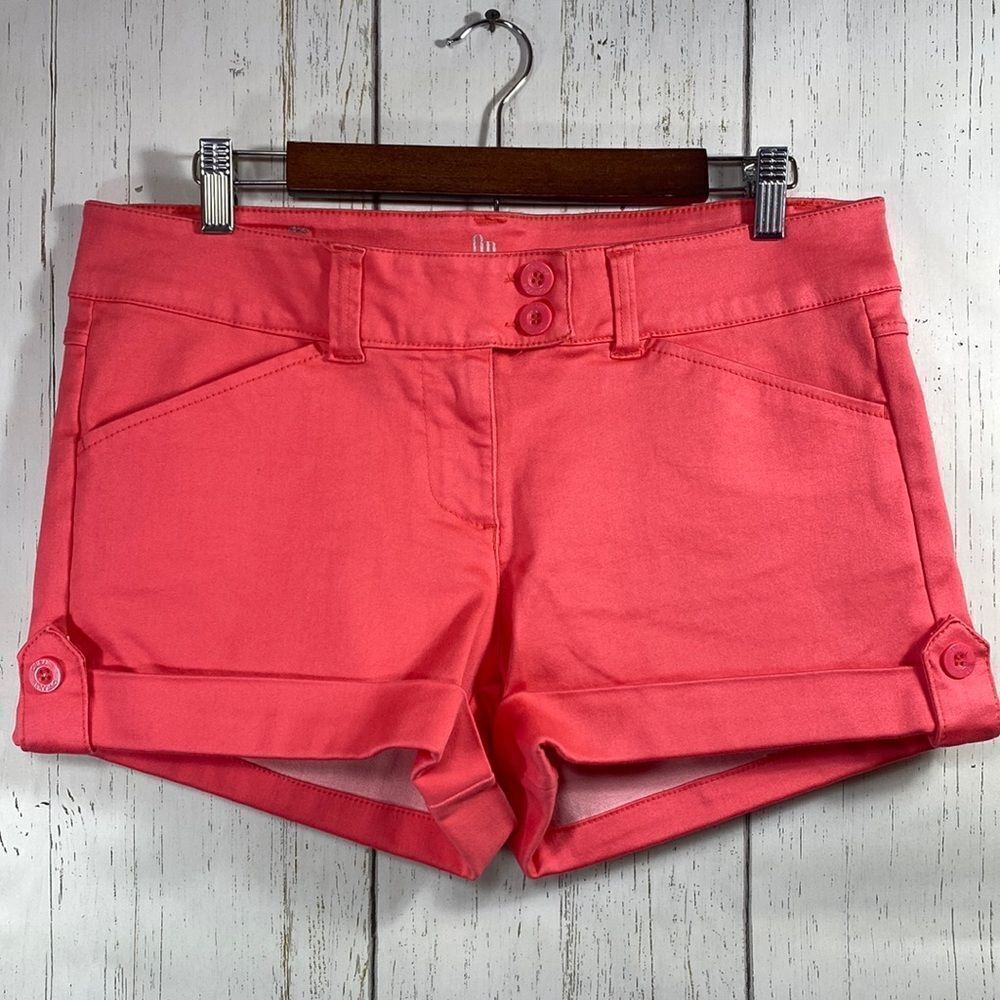 Celebrity Pink Cuffed Coral Shorts